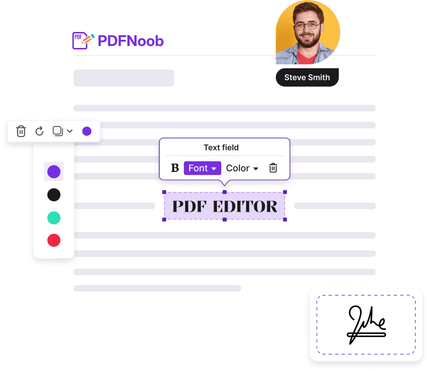 PDFNoob Editor Interface